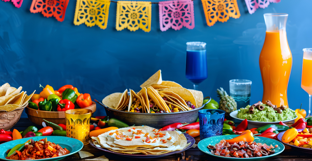 cincidemayo-flyer Festive plates of food and drink for Cinco De Mayo